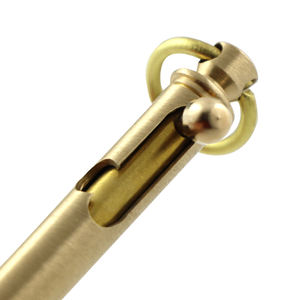 Nouveauté rétro surface terne brute cool edc extérieur en laiton massif blanc pistolet boulon <span class=keywords><strong>action</strong></span> stylo pour homme cadeaux - Product Image 5