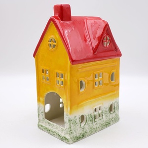 Décoration intérieure personnalisée évider sculpté <span class=keywords><strong>photophore</strong></span> bougeoir rétro en céramique de couleur vive lanterne nordique pour <span class=keywords><strong>maison</strong></span> - Product Image 6