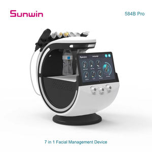 Appareil de soin du visage Aqua haute fréquence <span class=keywords><strong>Sunwin</strong></span> professionnel 7 en 1 avec écran tactile, refroidissement à l'eau et à l'air, nettoyage en profondeur anti-âge - Product Image 1