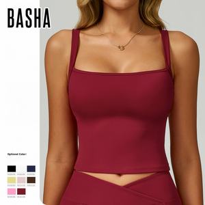 Débardeur de yoga à <span class=keywords><strong>dos</strong></span> croisé et <span class=keywords><strong>dos</strong></span> <span class=keywords><strong>nu</strong></span>, effet amincissant, pour la course en plein air et le fitness, hauts d'exercice pour femmes et soutien-gorge de sport à bretelles - Product Image 2