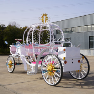Zhenda Electric Cinderella <b>Princess</b> <b>Pumpkin</b> Horse Carriage Luxury Wedding Horse Carriage Special Transportation - Product Image 6