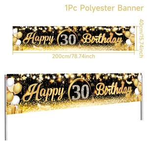 Pancarta <span class=keywords><strong>de</strong></span> Feliz <span class=keywords><strong>Cumpleaños</strong></span> Número 30, 40, 50 <span class=keywords><strong>para</strong></span> Hombres y Mujeres, Artículos <span class=keywords><strong>para</strong></span> Fiestas <span class=keywords><strong>de</strong></span> <span class=keywords><strong>Cumpleaños</strong></span>, Fondo <span class=keywords><strong>para</strong></span> Cercas Exteriores - Product Image 2