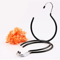 Metall PVC beschichtet Krawattenhandtuch Aufbewahrungsregal rutschfest runder Ring Hanger Hijab Zubehör muslimischer Hijab Schal Hanger