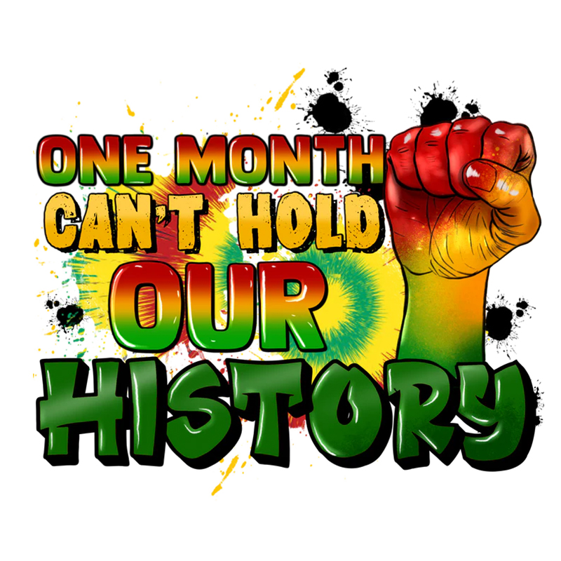 Waterproof and Durable Black History DTF Transfers Wholesale Heat Transfer Printing Method