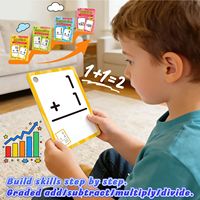 Cartes mémoire mathématiques 4 en 1, addition, soustraction, multiplication, division, cartes mémoire pour les fournitures pédagogiques