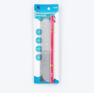 2024年最新 ステンレス製 犬猫用 ダブル歯コーム ペットグルーミングコーム (ペット美容師向け) - Product Image 1