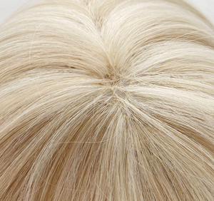 LONGFOR NL Topper con Base in Seta da 14 Pollici, 100% Capelli Umani Lisci, Morbidi al Tatto, Design Elegante, Colore Fantasia 60 # Remy - Product Image 4