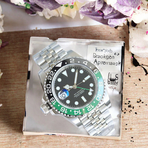 Montre automatique mécanique pour homme en acier inoxydable, personnalisée, de haute qualité, avec miroir saphir, étanche et aiguilles lumineuses - Product Image 4