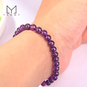 Vòng tay đá tự nhiên thủ công làm bằng tay, đá hổ phách, bán buôn - Product Image 3