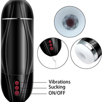 Masturbateur masculin automatique en silicone, 5 modes de succion et 10 modes de vibration, masturbateur électrique à succion serrée pour hommes