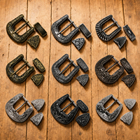 2.5cm de largeur ceinture occidentale rétro personnalisée pour boucle ensemble 3 pièces matériel en alliage d'usine pour hommes et femmes ceinture