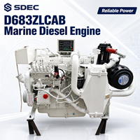 Moteur diesel marin SCDC SDEC D683ZLCAB 278HP - Compatible avec Cum 6CTA8.3-M278 pour bateau de patrouille et petit navire de transport de marchandises