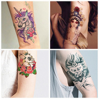 Tatouage temporaire à l'eau à l'effigie d'une rose pour femmes, enfants, filles, faux tatouages autocollants sexy, henné, imperméable