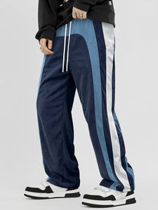 أزياء مخصصة الرجال المتضخم البلوز الربط اللون القطن رياضية بيع بالجملة الربيع الخريف غسلها سترة & السراويل مجموعة - Product Image 2