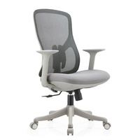 Chaise de bureau ergonomique à dossier haut, accoudoirs réglables, pivotante, design moderne, matériau en nylon