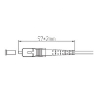 Conector de fibra óptica SC/UPC, conector simple de 3,0mm, modo único azul, con virola, salida de fábrica