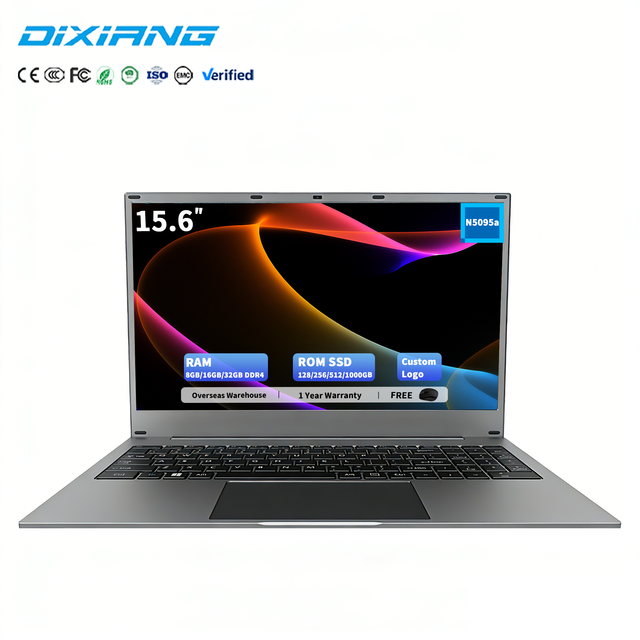 DIXIANG Wholesale Brand New 15.6" 1920*1080 Intel N5095 Quad-Core WIN 11 Plastic Shell Notebook Computer Business Laptop