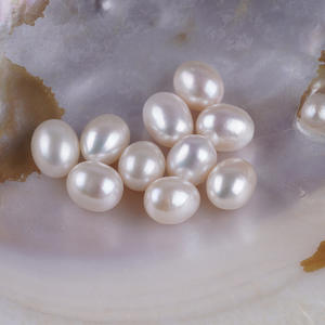 Perlas de Agua Dulce Naturales en Forma de Botón de 9-10 mm de Zhuji, Partículas Sueltas para Hacer Collares y Pendientes - Product Image 2