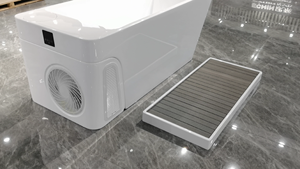 Alfombrilla de ducha de madera antideslizante de alta calidad para baño, plataforma de drenaje para bañera, pedal para bañera de hielo, tina de inmersión fría. - Product Image 6