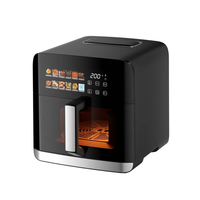 Nouveau petit four à air chaud multifonctionnel carré en acier inoxydable pour la maison, grande capacité, sans fumée ni huile, contrôle numérique