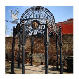 Gazebo <span class=keywords><strong>de</strong></span> <span class=keywords><strong>hierro</strong></span> fundido para exteriores, <span class=keywords><strong>pérgolas</strong></span> grandes y modernas <span class=keywords><strong>de</strong></span> Metal, para jardín - Product Image 1