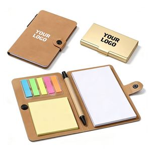 Wholesale Custom Printed Notepads Pen Sticky Note Pads for Promo Office Business Gift Memo Pad <b>Set</b> With Logo Notepad - Product Image 1