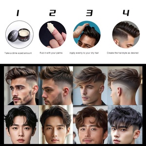 Commercio all'ingrosso 80g di argilla opaca naturale Styling crema per la cura dei <span class=keywords><strong>capelli</strong></span> per gli uomini forte tenere la <span class=keywords><strong>cera</strong></span> per <span class=keywords><strong>capelli</strong></span> Non grassa senza residui bianchi - Product Image 4