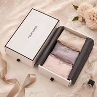 Boîte cadeau pliable personnalisée de style tiroir, adaptée pour l'emballage de sous-vêtements, ceintures, cravates, chaussettes et écharpes pour hommes et femmes