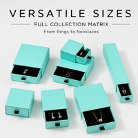 Boîte à bijoux en perles bleu clair en gros pour boucles d'oreilles, colliers, bagues, bracelets – Idéale pour les petites entreprises