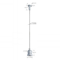 Pince de câble de sortie latérale en cuivre de câble métallique d'acier inoxydable de 1.2mm et Kits de suspension de fil de fixation de plafond pour des lumières