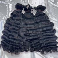 Vente chaude Double Trame Birman Bouclés Paquets de Cheveux Humains Vendeur Birman Vague Naturelle Cheveux Cambodgiens de Haute Qualité