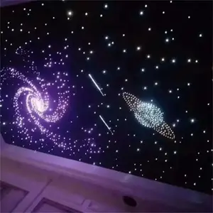 starry sky color change with twinkle in any customized size for theater and cinema KTV room ceiling lighting decoration