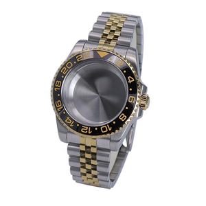 นาฬิกาหรู glod ขนาด40มม. สำหรับผู้ชายเคสสายนาฬิกาโลหะสำหรับ Nh36เคลื่อนไหว Nh35 <span class=keywords><strong>GMT</strong></span>-<span class=keywords><strong>Master</strong></span> - Product Image 1