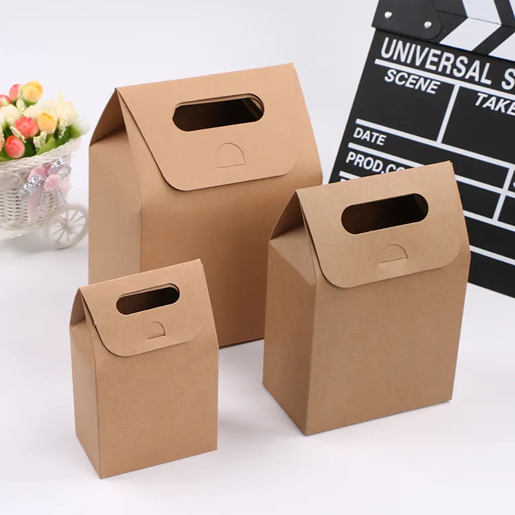 Neues Produkt 2022 Kraft papier Bonbon tüten Verpackungs tasche mit Griff