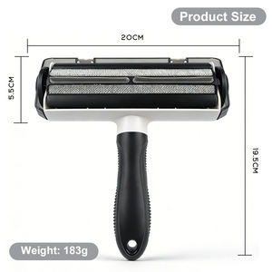 Outil de toilettage en tissu de <span class=keywords><strong>rouleau</strong></span> d'épilation d'animal familier en plastique réutilisable portatif avec la poignée amovible pour le retrait de charpie de canapé de chien et de <span class=keywords><strong>chat</strong></span> - Product Image 3