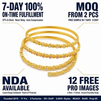 Bracelet jonc tendance en acier inoxydable plaqué or 18 carats anti-ternissement avec zircon, prêt à être expédié en gros pour femmes