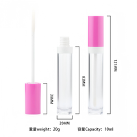 Gerade Runde Lipgloss-Tube Verpackung 10ml Mit Schulterabdeckung Drehverschluss Große Kapazität Concealer-Tube Lipgloss Lippenöl-Tube