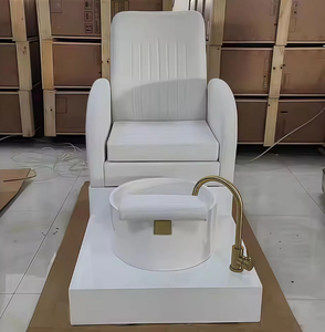 Nouveau mobilier de salon de manucure, chaises de pédicure de luxe, plateforme blanche, chaise de pédicure massante Doshower, spa pour les pieds - Product Image 5