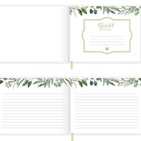Alternatives en cuir de qualité supérieure couverture en lin blanc planificateur cahier journal blanc livre d'or en bois pour événement