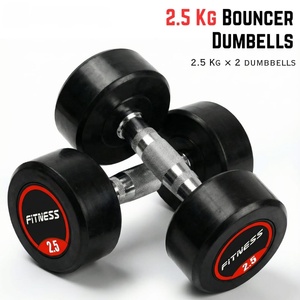 Haltère fixe avec tête recouverte de caoutchouc et plastique, écologique, résistant aux chutes, poignée chromée, réglable, léger, pour la gym - Product Image 4