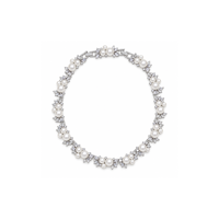 Collier de luxe en laiton avec imitation perle et zircon, plaqué or rose/or/14K/18K, chaîne à maillons, style vintage, cadeau de mariage pour femme