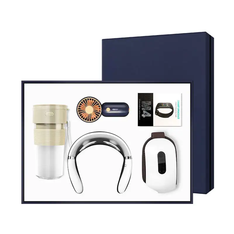 New Innovative Product Ideas 2022 Portable blender Fan Neck Massager Smart Bracelet Eye Massage Christmas Gift Set