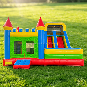 Castillo Inflable Comercial Grande <span class=keywords><strong>de</strong></span> 20x20 pies, Combo <span class=keywords><strong>de</strong></span> Juegos Inflables para Niños, Tobogán Acuático, Brincolines Inflables para Fiestas en <span class=keywords><strong>Alquiler</strong></span> - Product Image 2