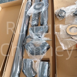 Kit de <span class=keywords><strong>cheminée</strong></span> pour poêle à granulés, diamètre 80 mm ou 100 mm, acier au carbone noir, épaisseur 1,0 mm - Product Image 2