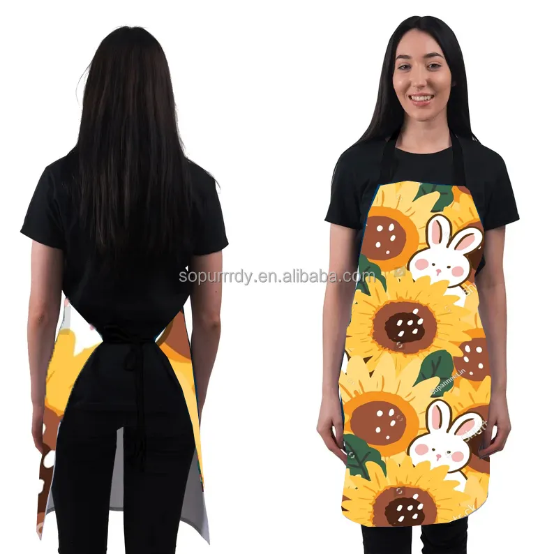 New Arrival Golden Supplier Cooking Cotton Kitchen Aprons Customized Logo Kitchen Chef Waist Aprons For Kids And Adults