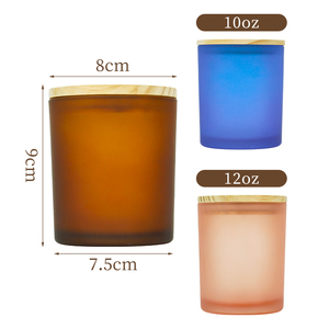 Frasco de Vidrio de Lujo para Velas, Multicolor, Tamaño Personalizado, Doble Pared, Diseño Único, con Tapa de Madera - Product Image 2