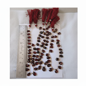 ลูกปัดโกเมนอัลมอนด์แบบเหลี่ยมเพชรพลอยคริสตัลสีแดงและวัสดุแก้วมีขนาด3มม. 4มม. 8มม. สำหรับการทำเครื่องประดับ - Product Image 1