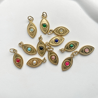 Breloques EMANCO de luxe en semi-pierres précieuses colorées, anti-allergie, en acier inoxydable, design simple et DIY pour collier et bracelet