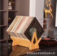 Support de livre de bureau en bois de bambou support de stockage de disques CD triangulaire support de tri pour ordinateur portable étudiant supports de stockage uniques supports