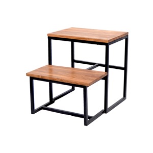 Household Retractable Factory Wood Double <b>Step</b> Foot Rest With Non Slip Surface Foot <b>Stool</b> Bedside 2-<b>step</b> <b>Stool</b> for Kitchen - Product Image 1